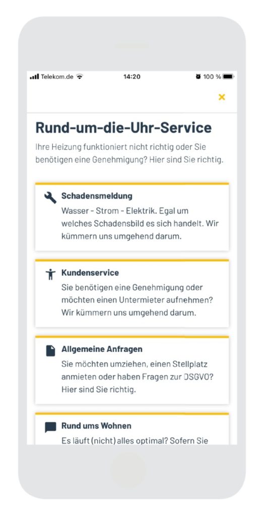 IWM-Aktuell swsg-screen-Anliegenmelder-524x1024 Alles dabei: Die neue SWSG-MieterApp Aktuelles Allgemein Aus der Branche  Wohnungswirtschaft SWSG MieterApp Datatrain 